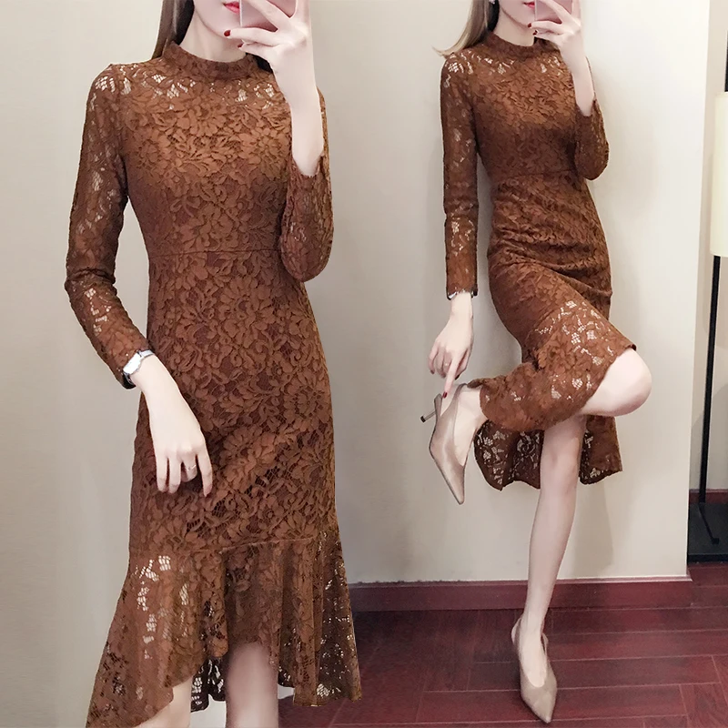 2019 Spring Autumn Women Dress New Vintage Long Sleeves Lace Midi Dresses Office Lady's Dress Party Long Sleeve Runway Vestidos
2019 Spring Autumn Women Dress New Vintage Long Sleeves Lace Midi Dresses Office Lady's Dress Party Long Sleeve Runway Vestidos