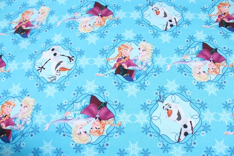 100x110cm Frozen Elsa Anna Printed Cotton Fabric for Girl Clothes Dress Bedding Set Hometextile Cushion Cover Sewing
100x110cm Frozen Elsa Anna Printed Cotton Fabric for Girl Clothes Dress Bedding Set Hometextile Cushion Cover Sewing