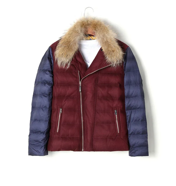 Aolamegs Winter Down Jacket Men Fur Collar Thick Warm White Duck Down Coat Fashion Slim Fit Feather Jackets Windproof Outwear (11)