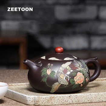 300ml Authentic Yixing Teapot Chinese Kung Fu Tea Set Purple Clay Health Phoenix Xi Shi Pot Creative Kettle Tieguanyin Tea Pot
300ml Authentic Yixing Teapot Chinese Kung Fu Tea Set Purple Clay Health Phoenix Xi Shi Pot Creative Kettle Tieguanyin Tea Pot