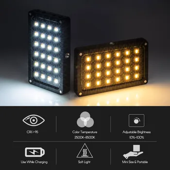 Viltrox Portable LED Fill-in Video selfie Light Lamp Adjustable Brightness 2500K-8500K CRI 95+ with Display Screen USB Charging
Viltrox Portable LED Fill-in Video selfie Light Lamp Adjustable Brightness 2500K-8500K CRI 95+ with Display Screen USB Charging