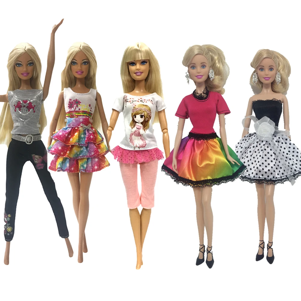 NK 5 PCS/ Set Doll Dress Beautiful Maxiskit Style Handmade Party Clothe Casual Dress For Barbie Doll Best Girls'Gift 008D
NK 5 PCS/ Set Doll Dress Beautiful Maxiskit Style Handmade Party Clothe Casual Dress For Barbie Doll Best Girls'Gift 008D