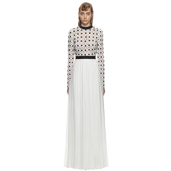 Autumn High Quality Sleeve Self Portrait Dress 2018 Women Long Sleeve White Black Lace Chiffon Patchwork Pleated Long Dress
Autumn High Quality Sleeve Self Portrait Dress 2018 Women Long Sleeve White Black Lace Chiffon Patchwork Pleated Long Dress