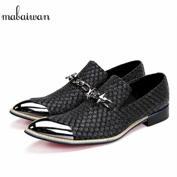 Mabaiwan Fashion Italy Men Loafers Slipper Metal Toe Loafers Wedding Dress Shoes Men Flats Slip On Black Handmade Casual Shoes
Mabaiwan Fashion Italy Men Loafers Slipper Metal Toe Loafers Wedding Dress Shoes Men Flats Slip On Black Handmade Casual Shoes