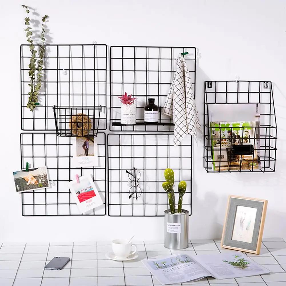 Black Grid Wall Hanging Storage Rack Home Wall Decoration Pendant Art Display Photographs Show Storage Shelf
Black Grid Wall Hanging Storage Rack Home Wall Decoration Pendant Art Display Photographs Show Storage Shelf