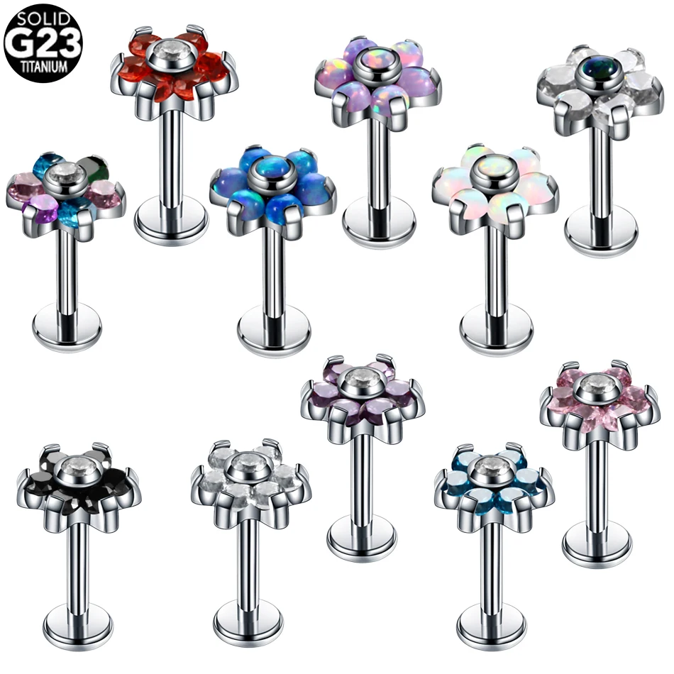 1PC Titanium Opal Ear Tragus Piercings Crystal Flower Orelha Cartilage Helix Piercings 16G Labret Ring Lip Bar Stud Body Jewelry
1PC Titanium Opal Ear Tragus Piercings Crystal Flower Orelha Cartilage Helix Piercings 16G Labret Ring Lip Bar Stud Body Jewelry
