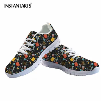INSTANTARTS Casual Lace Up Flat Shoes Women's Scientist Pattern Air Mesh Sneaker Shoes Girls Lady Lightweight Female Zapatos
INSTANTARTS Casual Lace Up Flat Shoes Women's Scientist Pattern Air Mesh Sneaker Shoes Girls Lady Lightweight Female Zapatos