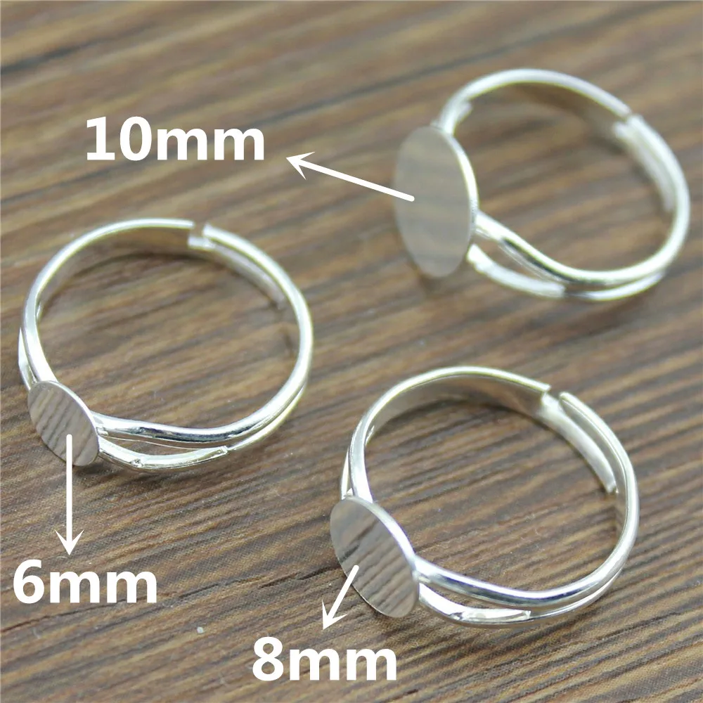 10pcs Silver Ring Blanks Y-Style Adjustable Ring Settings Base Blank Shiny Silver Color Copper Material 6mm 8mm 10mm Flat
10pcs Silver Ring Blanks Y-Style Adjustable Ring Settings Base Blank Shiny Silver Color Copper Material 6mm 8mm 10mm Flat