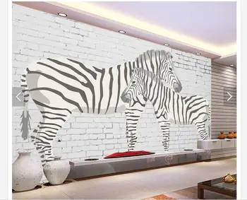 3D photo wallpaper custom 3d tv wallpaper murals White brick wall zebra TV background wall decoration painting wall papers decor
3D photo wallpaper custom 3d tv wallpaper murals White brick wall zebra TV background wall decoration painting wall papers decor