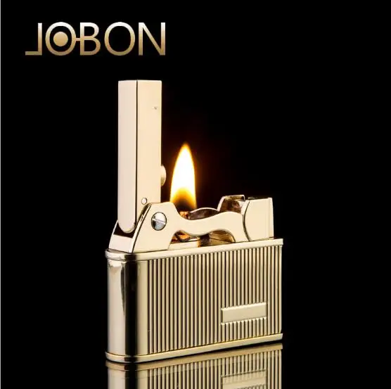 

Jobon old retro kerosene lighter creative personality grinding metal wheel lighter cigarette set