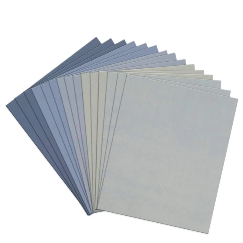 15Pcs 9 x 11 Inch High Grit Wet And Dry Sandpaper Assortment 800 1500 3000 5000 7000 For Car For Wood Metal Polishing Automoti
15Pcs 9 x 11 Inch High Grit Wet And Dry Sandpaper Assortment 800 1500 3000 5000 7000 For Car For Wood Metal Polishing Automoti