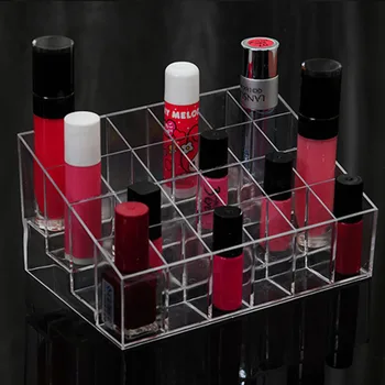 24 Lipstick Holder Display Stand Clear Acrylic Cosmetic