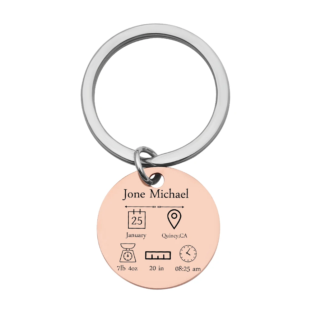 Personalized Private Custom Keychain Handmade Newborn Date Of Birth Name Weight Cute Small Round Keychain Gift For New Dad Mom
Personalized Private Custom Keychain Handmade Newborn Date Of Birth Name Weight Cute Small Round Keychain Gift For New Dad Mom