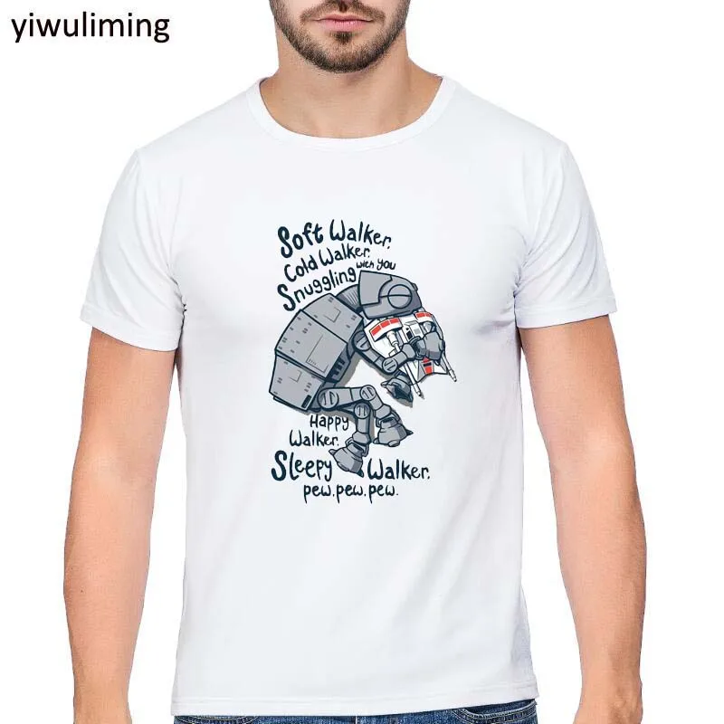 

2019 Star Wars SOFT WALKER Printed T-Shirt For Men Designed Men's Popular T shirt Tops Fashion Tees
