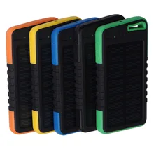 5000mAh Solar Power Bank Dual USB Waterproof Battery Chargers External Backup Powers for outdoor activity for all phone pads
