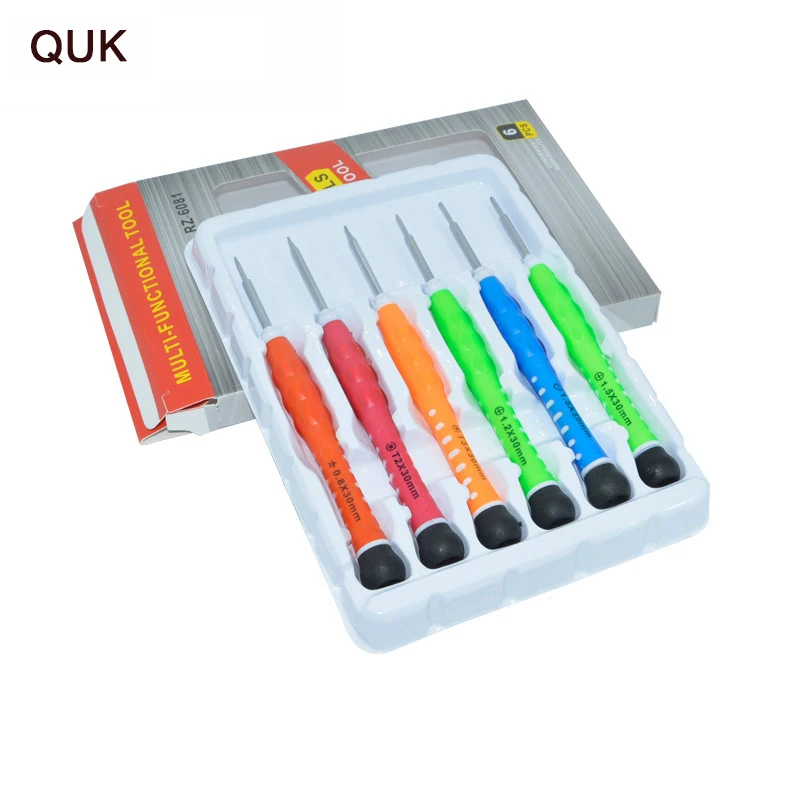 QUK 6 In 1 Precision Screwdriver Set Portable Mini Electron Torx Magnetic Hand Tool Kit Opening Repair tool Phone hardware Tool
QUK 6 In 1 Precision Screwdriver Set Portable Mini Electron Torx Magnetic Hand Tool Kit Opening Repair tool Phone hardware Tool