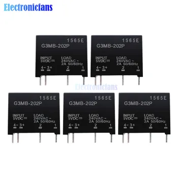 5PCS G3MB-202P G3MB 202P Relay Module DC-AC PCB SSR In 5V DC Out 240V AC 2A Solid State Relay Module For Arduino
5PCS G3MB-202P G3MB 202P Relay Module DC-AC PCB SSR In 5V DC Out 240V AC 2A Solid State Relay Module For Arduino