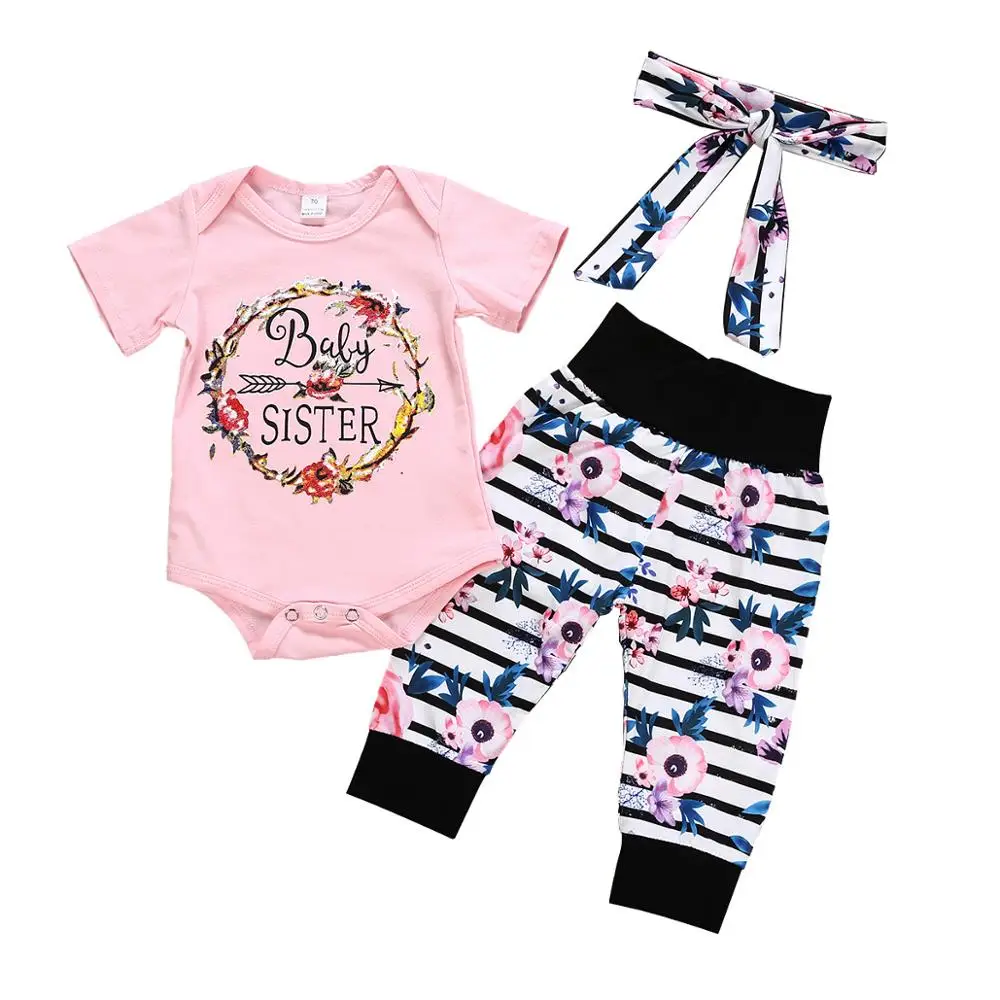 fashion summer Princess Baby Girl Clothes Newborn Clothing Headband+Short sleeve Tshit+Long pants Outfits For Kids 3 M -24 Month
fashion summer Princess Baby Girl Clothes Newborn Clothing Headband+Short sleeve Tshit+Long pants Outfits For Kids 3 M -24 Month