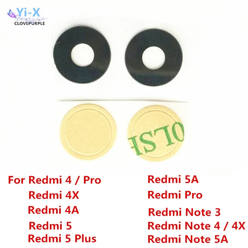 Фото 100 шт./лот стеклянная задняя камера для Xiaomi redmi 4 pro 4x 4A note 3 5A 5 plus | Мобильные