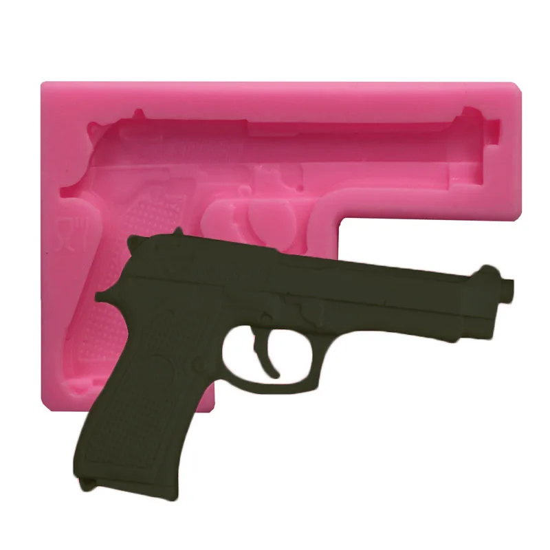 3D Pistol Gun Shape 3D fondant Chocolate cake Cupcake soap clay Silicone Mold Cooking baking handmade DIY gift decoration tools
3D Pistol Gun Shape 3D fondant Chocolate cake Cupcake soap clay Silicone Mold Cooking baking handmade DIY gift decoration tools