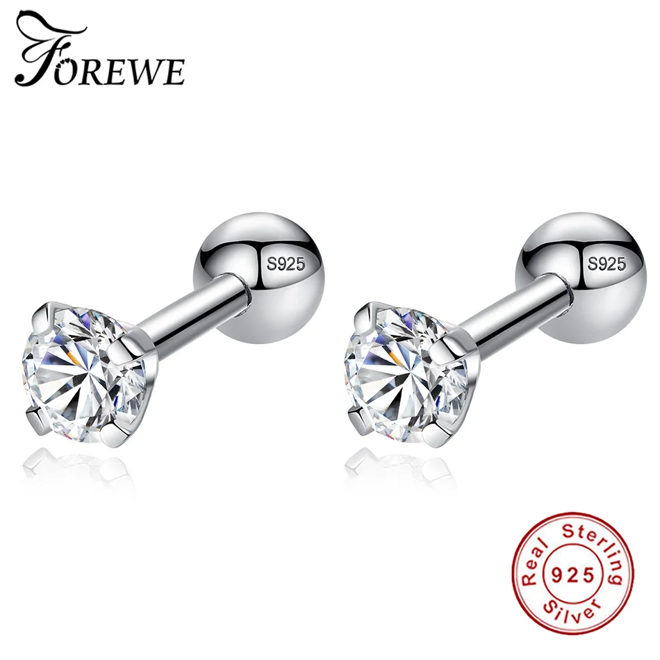 FOREWE Tiny Round CZ Crystal Earrings Jewelry 925 Sterling Silver Stud Earrings for Women Girls Small Jewelry Christmas Gift
FOREWE Tiny Round CZ Crystal Earrings Jewelry 925 Sterling Silver Stud Earrings for Women Girls Small Jewelry Christmas Gift