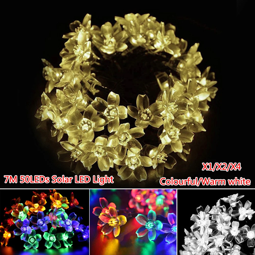 TSLEEN Peach Flower Solar Powered 50 LEDs 7M String Light Outdoor Party Garden Xmas Christmas Tree Wedding Decoration Lamp
TSLEEN Peach Flower Solar Powered 50 LEDs 7M String Light Outdoor Party Garden Xmas Christmas Tree Wedding Decoration Lamp