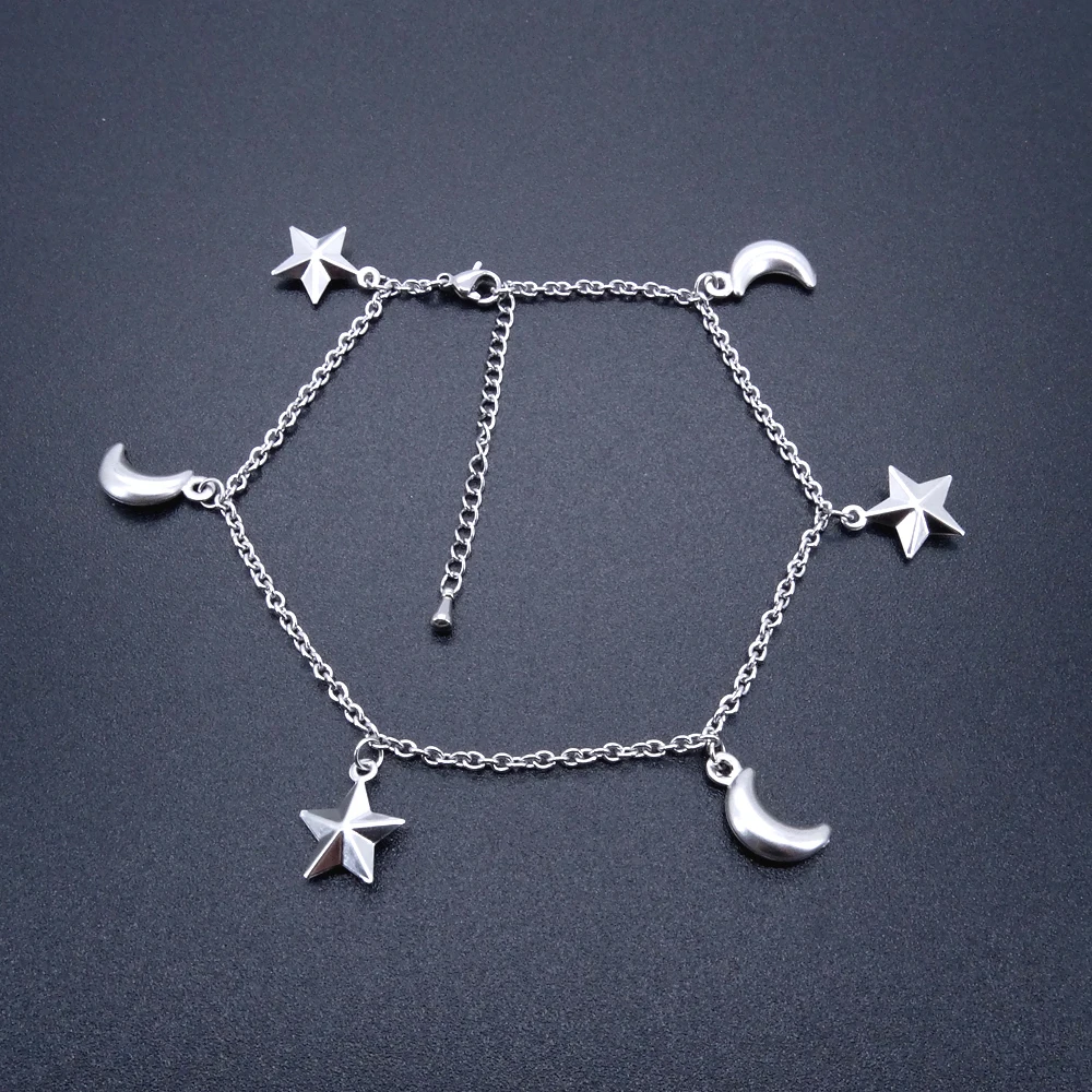 Women Ankel Bracelets Moon Star Charm Stainless Steel Anklets 23+5 cm 9-11 Inches Vintage Fashion Jewelry Factory Offer
Women Ankel Bracelets Moon Star Charm Stainless Steel Anklets 23+5 cm 9-11 Inches Vintage Fashion Jewelry Factory Offer