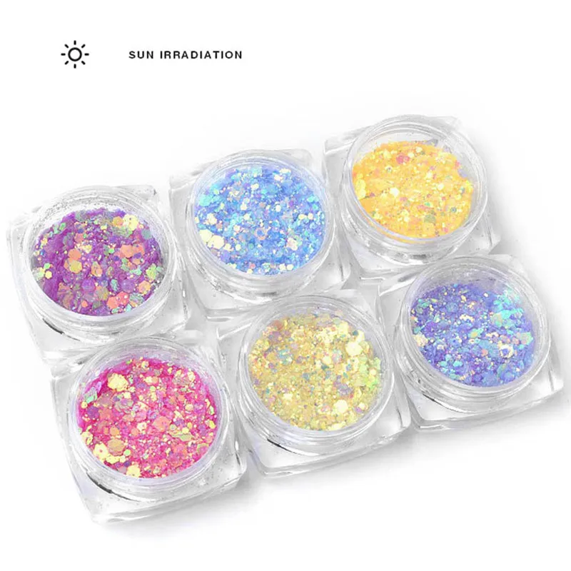 1pot Optical Light Change Sequins Mixed Size Flakes Chameleon Nail Art Glitters 3D Manicure UV Gel DIY Accessories
1pot Optical Light Change Sequins Mixed Size Flakes Chameleon Nail Art Glitters 3D Manicure UV Gel DIY Accessories