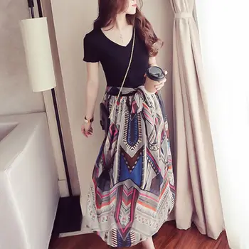 Summer Boho Women Dress Double V Neck Short Sleeve Casual Fake Two Piece Maxi Beach Dresses Vestidos
Summer Boho Women Dress Double V Neck Short Sleeve Casual Fake Two Piece Maxi Beach Dresses Vestidos