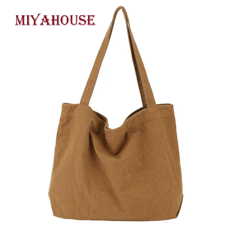 Miyahouse Simple Canvas Shoulder Female Bag Casual Solid Coloe Bag Women Japan Style High capacity open Pocket Shopping Handbag
Miyahouse Simple Canvas Shoulder Female Bag Casual Solid Coloe Bag Women Japan Style High capacity open Pocket Shopping Handbag