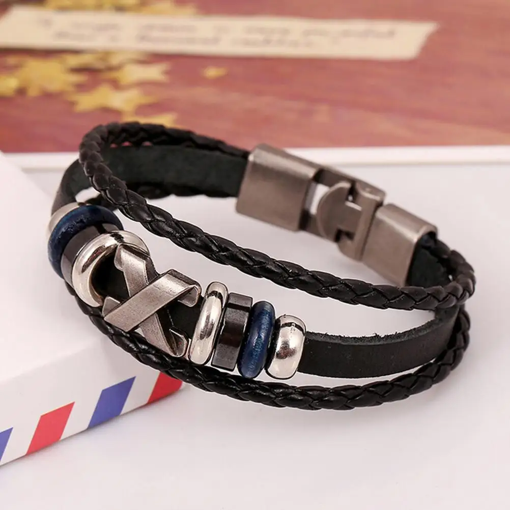 Fashion Men's Bracelets Bohemian Leather Jewelry Rhinestone Crystal Handmade Metal Beaded Mens Bracelets Hot 1PC
Fashion Men's Bracelets Bohemian Leather Jewelry Rhinestone Crystal Handmade Metal Beaded Mens Bracelets Hot 1PC