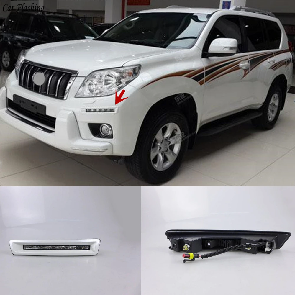 Car flashing 2pcs 12v Car LED for Toyota Prado FJ150 LC150 Land Cruiser 2700/4000 2010 2011 2012 2013 DRL Daytime Running Light
Car flashing 2pcs 12v Car LED for Toyota Prado FJ150 LC150 Land Cruiser 2700/4000 2010 2011 2012 2013 DRL Daytime Running Light