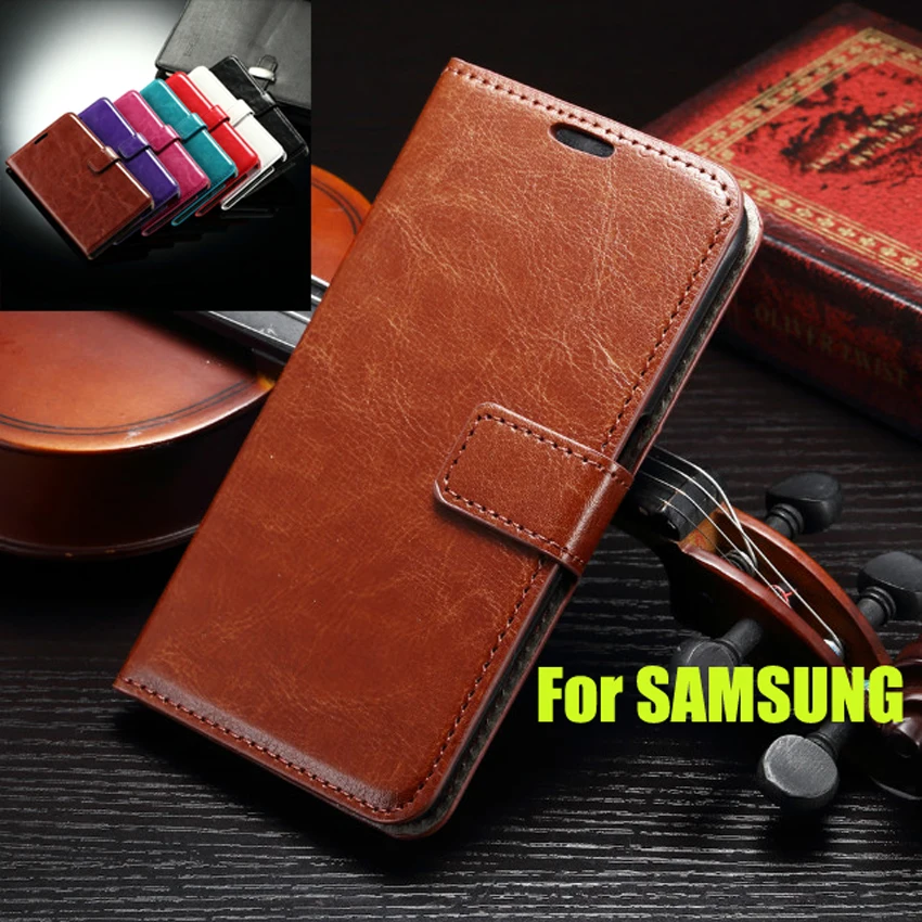 J5 S7EDGE S6 S5 S3 S4 A5 A3 Leather Flip Wallet font b Case b font