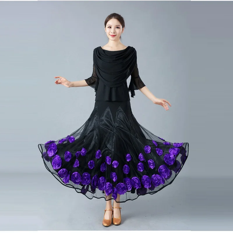 Ladies' Ballroom Dancing Skirt Girls Waltz Dance Dress National Standard Dance Costumes Female Dance Practice Wear D0830
Ladies' Ballroom Dancing Skirt Girls Waltz Dance Dress National Standard Dance Costumes Female Dance Practice Wear D0830