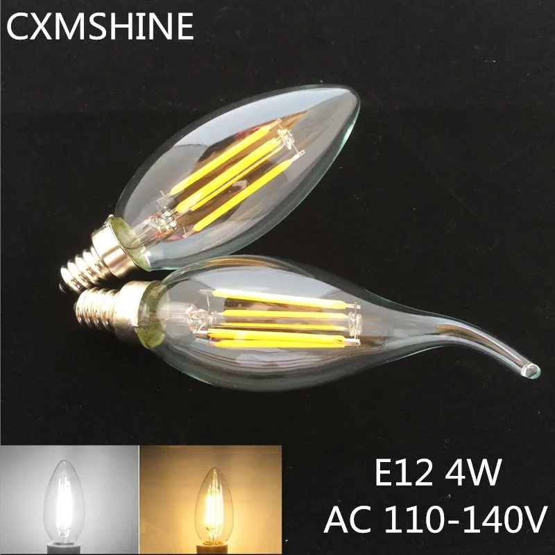 E12 Dimmable Edison Led Filament Bulb 4W AC110-140V Antique Retro Vintage Led Bulb Incandescent Light
E12 Dimmable Edison Led Filament Bulb 4W AC110-140V Antique Retro Vintage Led Bulb Incandescent Light