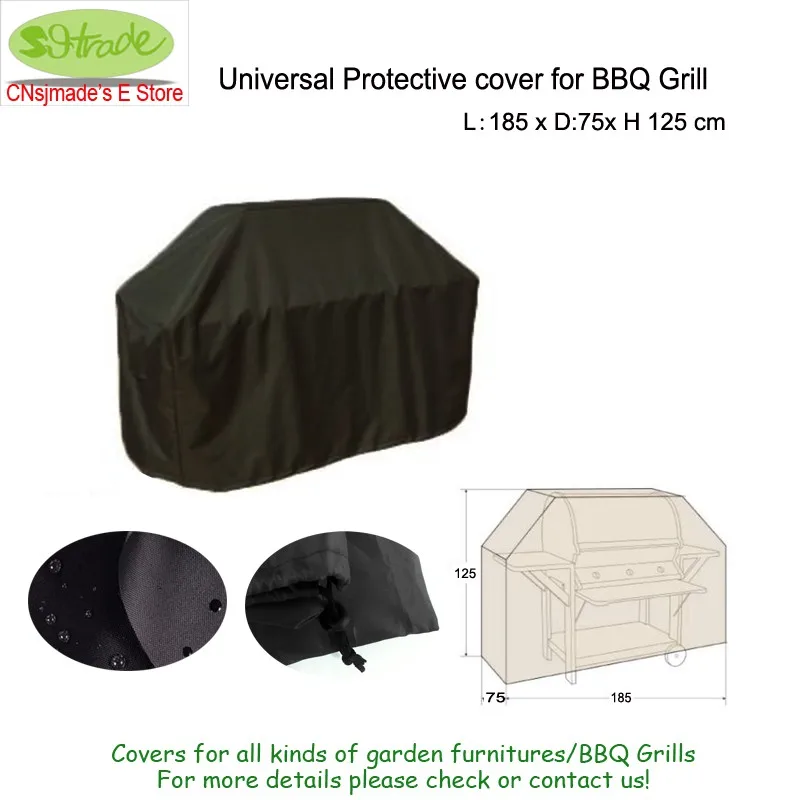 Universal Protective cover for BBQ Grill,185x75x125cm,Durable Oxford fabric,Black color, Water proofed cover ,custom available
Universal Protective cover for BBQ Grill,185x75x125cm,Durable Oxford fabric,Black color, Water proofed cover ,custom available