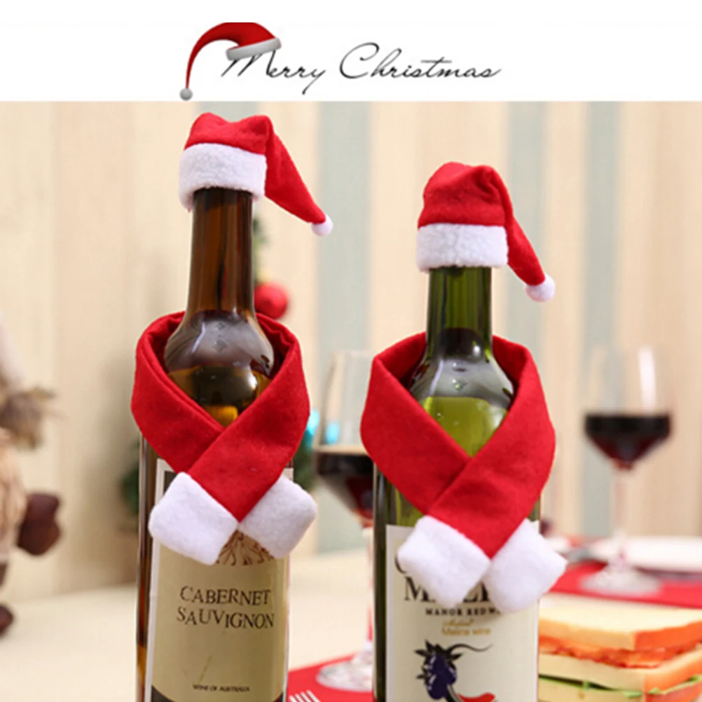2Pcs/Set(Hat+Scarf) Christmas Decorations Wholesale Bottle Wrap Party Decor Gifts Hat+Scarf Christmas Wine Bottle Cover
2Pcs/Set(Hat+Scarf) Christmas Decorations Wholesale Bottle Wrap Party Decor Gifts Hat+Scarf Christmas Wine Bottle Cover