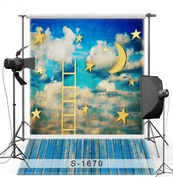 Blue Sky White Clouds Gold Star Wood Floor backdrop Vinyl cloth High quality Computer print newborn baby wall Backgrounds
Blue Sky White Clouds Gold Star Wood Floor backdrop Vinyl cloth High quality Computer print newborn baby wall Backgrounds