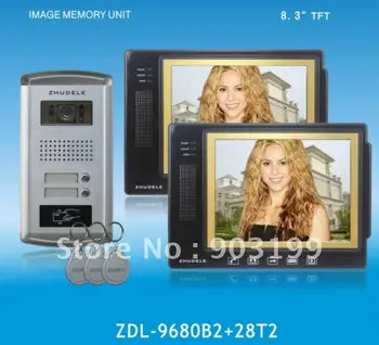 ZHUDELE 4-Wires 8.3" luxury color video door phone , support ID card unlocked, CCD camera 2 buttons, taking photo (1 to 2)
ZHUDELE 4-Wires 8.3" luxury color video door phone , support ID card unlocked, CCD camera 2 buttons, taking photo (1 to 2)