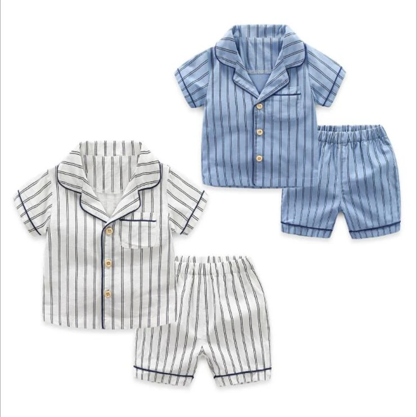Baby Boys Nightwear Clothes Set Summer Stripe Toddler Kids Pajamas Set Clothes Cotton Infant Kids Sleepwear Outfits
Baby Boys Nightwear Clothes Set Summer Stripe Toddler Kids Pajamas Set Clothes Cotton Infant Kids Sleepwear Outfits