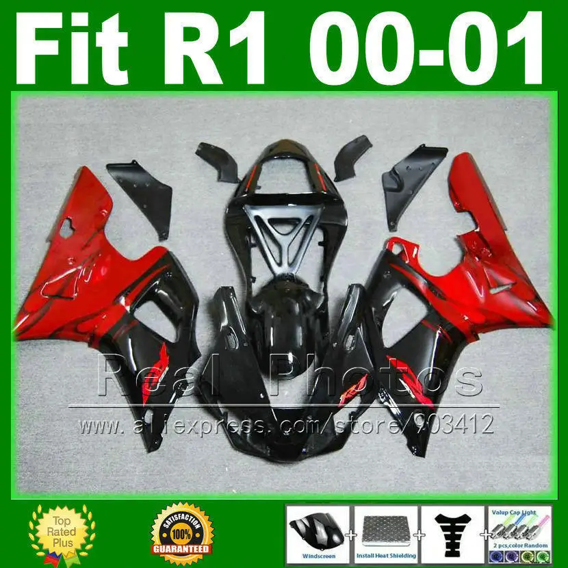 Full set Fairings fit for YAMAHA YZF R1 2000 2001 model Red black YZFR1 00 01 bodywork fairing kit parts R9M6
Full set Fairings fit for YAMAHA YZF R1 2000 2001 model Red black YZFR1 00 01 bodywork fairing kit parts R9M6
