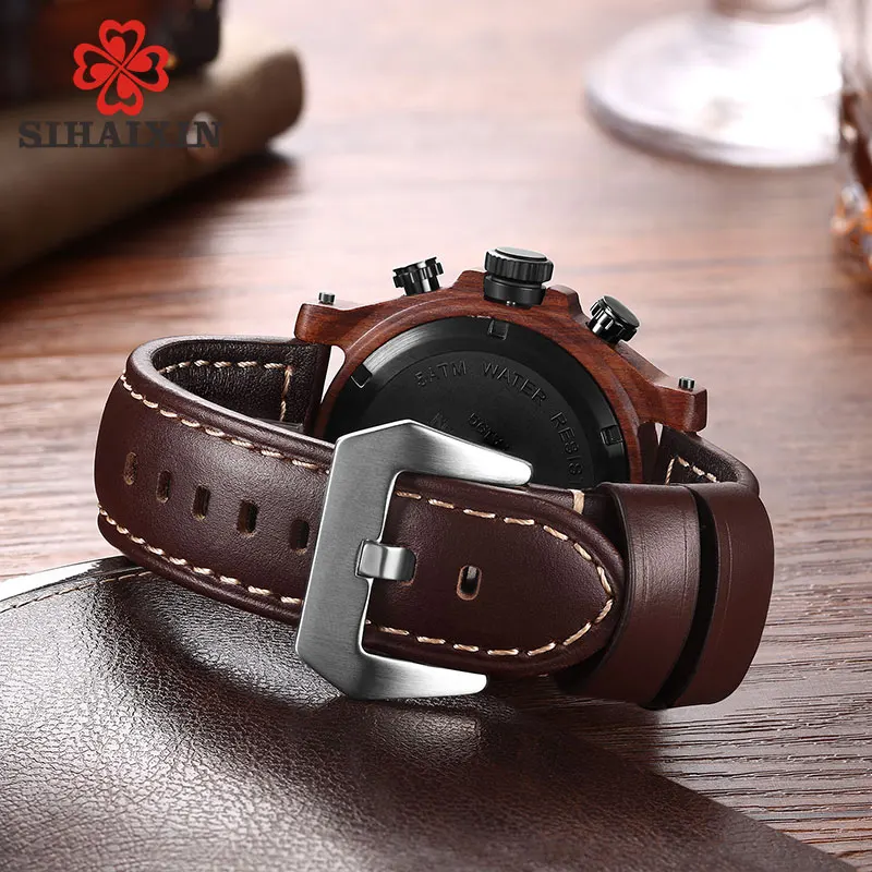 leather wood watch men (9)