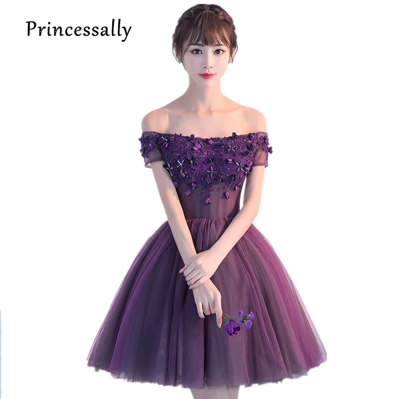 Robe De Soriee Grape Evening Dress Short Sexy Boat Neck Handmade Beading Appliques Elegant Graduation Formal Prom Party Gown
Robe De Soriee Grape Evening Dress Short Sexy Boat Neck Handmade Beading Appliques Elegant Graduation Formal Prom Party Gown