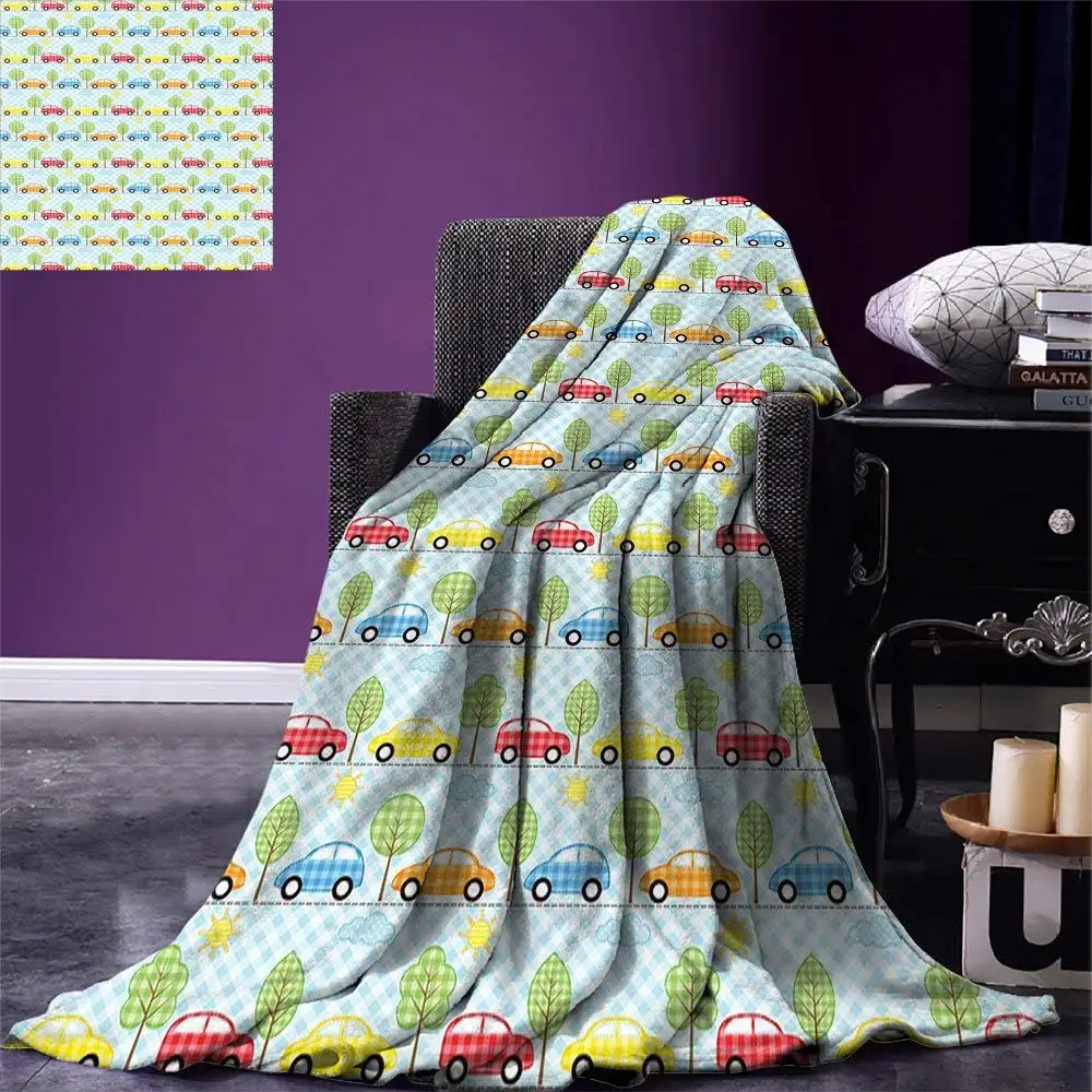 Baby Throw Checkered Background with Cars Trees Sun Open Sky Abstract Geometric Cartoon Design Warm Microfiber Blanket
Baby Throw Checkered Background with Cars Trees Sun Open Sky Abstract Geometric Cartoon Design Warm Microfiber Blanket