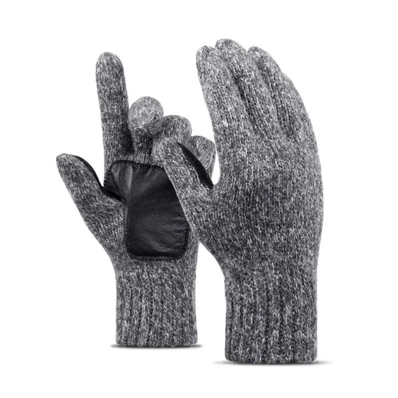 Gloves Men's Winter Warm Wool Gloves Ladies Half Finger Cashmere Knitted Genuine Leather Thick Wool Slip Gloves
Gloves Men's Winter Warm Wool Gloves Ladies Half Finger Cashmere Knitted Genuine Leather Thick Wool Slip Gloves