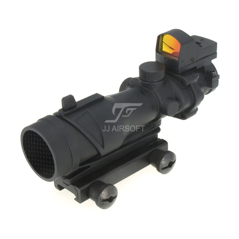 JJ Airsoft ACOG Style 4x32 Scope with Docter Mini Red Dot Light Sensor & Killflash / Kill Flash (Black) FREE SHIPPING
JJ Airsoft ACOG Style 4x32 Scope with Docter Mini Red Dot Light Sensor & Killflash / Kill Flash (Black) FREE SHIPPING