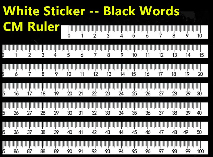 15PCS/LOT Centimeter Ruler DIY White Self Adhesive Measuring Tape Ruler Sticker 10CM-200CM Size Available
15PCS/LOT Centimeter Ruler DIY White Self Adhesive Measuring Tape Ruler Sticker 10CM-200CM Size Available