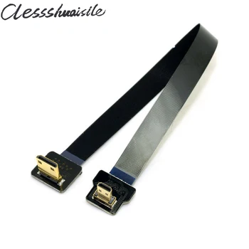 90 Degree Angled FPV Micro HDMI Male to Mini HDMI FPC Flat Cable 20cm 30cm 50cm 100cm for GOPRO Multicopter Aerial Photography
90 Degree Angled FPV Micro HDMI Male to Mini HDMI FPC Flat Cable 20cm 30cm 50cm 100cm for GOPRO Multicopter Aerial Photography