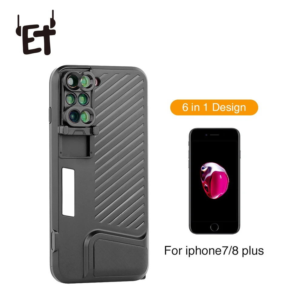6 in 1 Phone Lens Cover Dual Camera Lens Multifunction Phone Case Portable Fish Eye Wide Angle Camera Lens for iPhone 7/ 8 Plus
6 in 1 Phone Lens Cover Dual Camera Lens Multifunction Phone Case Portable Fish Eye Wide Angle Camera Lens for iPhone 7/ 8 Plus