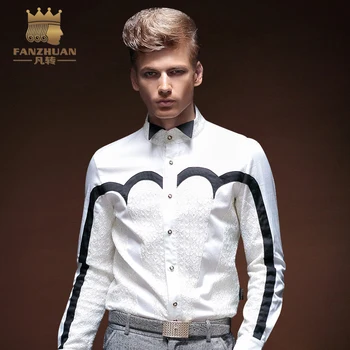 FANZHUAN Mens Long Sleeve Shirt Tail Dresses Shirts Men's Dresses Shirts Fashion Geometric Slim Lace White Wedding Shirts M-5XL
FANZHUAN Mens Long Sleeve Shirt Tail Dresses Shirts Men's Dresses Shirts Fashion Geometric Slim Lace White Wedding Shirts M-5XL